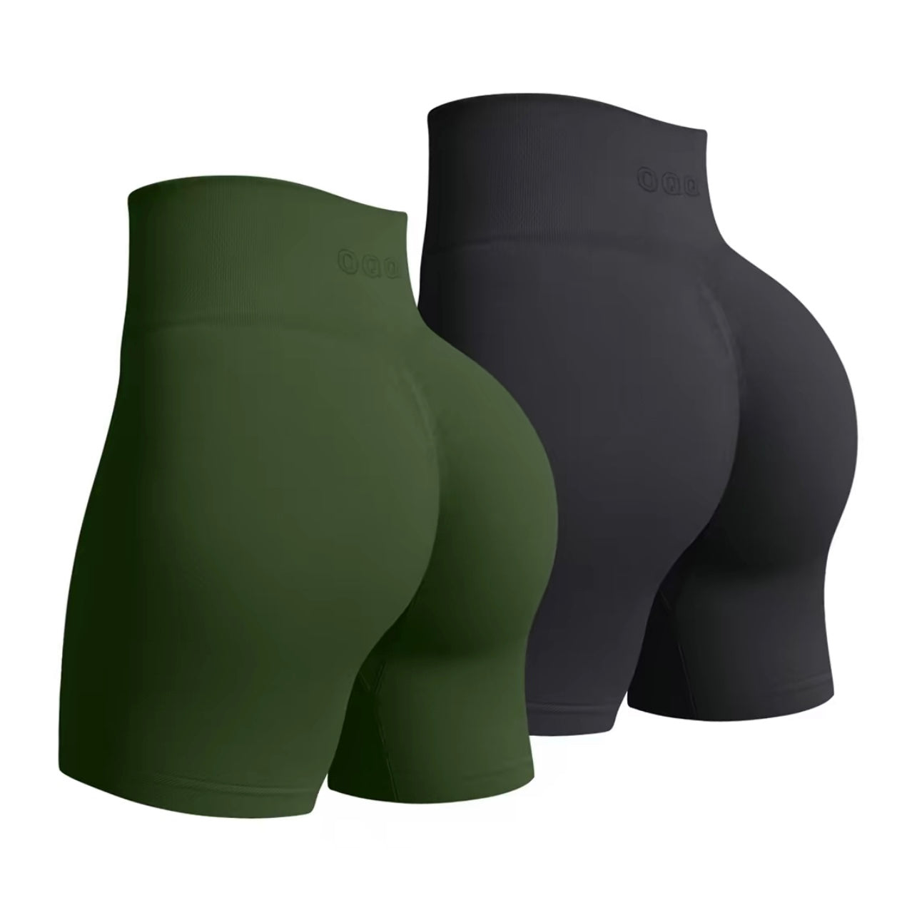 OQQ Women'S 2 Piece Workout Shorts Seamless Casual High Waist Butt Liftings Exercise Athletic Shorts Compression Yoga
