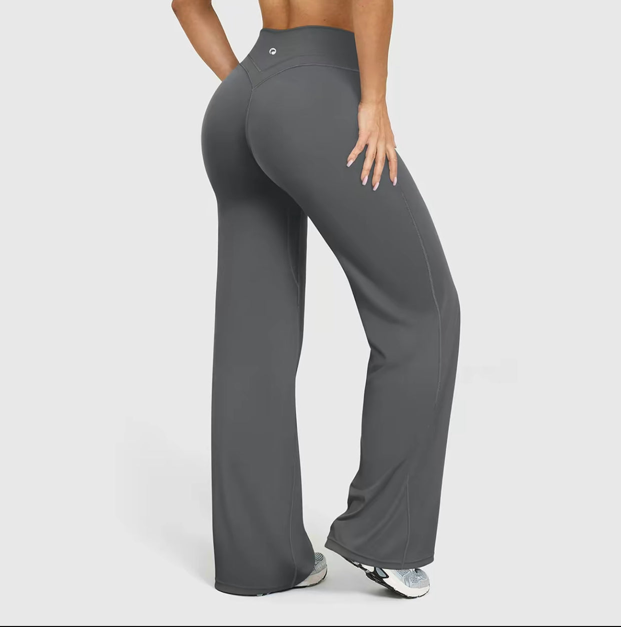 OQQ Women'S High Waist Crossover Flare Pants V Back Seam Comfortable Fit Yoga Pants Vacation Outfits Bottoms Basic Minimalist Casual Trouser Leggings