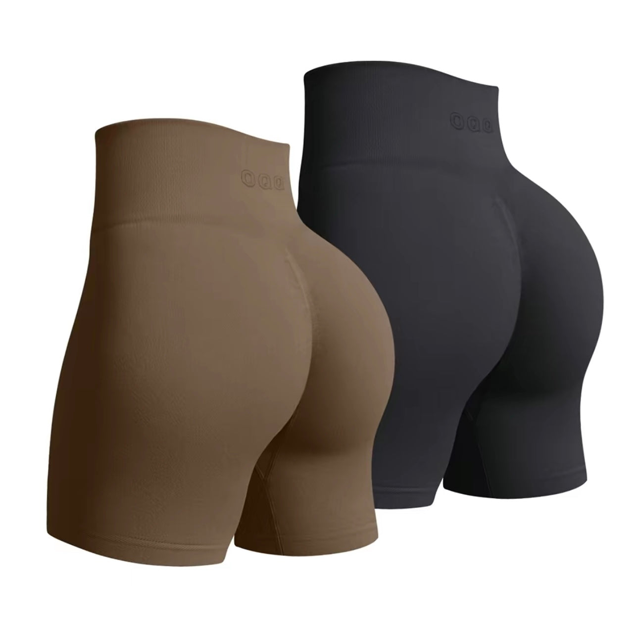 OQQ Women'S 2 Piece Workout Shorts Seamless Casual High Waist Butt Liftings Exercise Athletic Shorts Compression Yoga